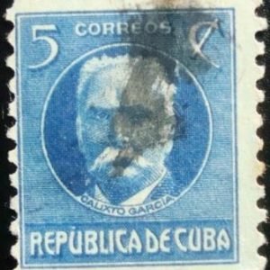 Selo postal de Cuba de 1930 Calixto García