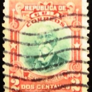 Selo postal de Cuba de 1910 Maximo Gomez