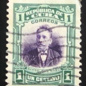 Selo postal de Cuba de 1910 Bartolomé Maso