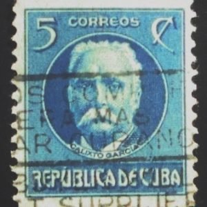 Selo postal de Cuba de 1925 Calixto García