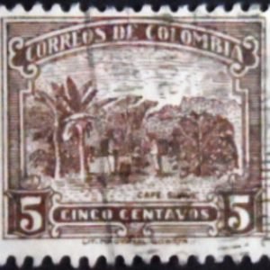 Selo postal da Colômbia de 1938 Coffee