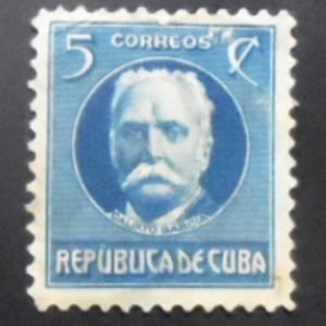 Selo postal de Cuba de 1917 Calixto Garcia