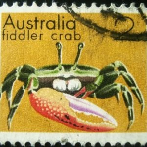 Selo postal da Austrália de 1973 Fiddler