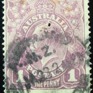 Selo postal da Austrália de 1922 Rei George V