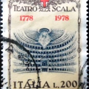 Selo postal da Itália de 1978 La Scala Opera House