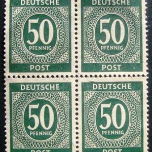 Selo postal efinitivo da Alemanha 1946 Conselho de Controle Aliado 45