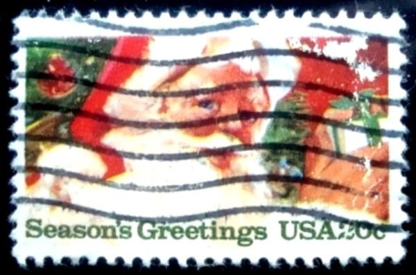 Selo postal dos Estados Unidos de 1983 Santa Claus