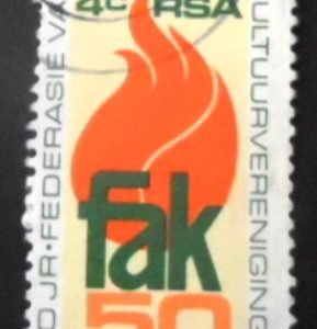 Selo postal da África do Sul de 1979 Afrikaans Cultural Societies