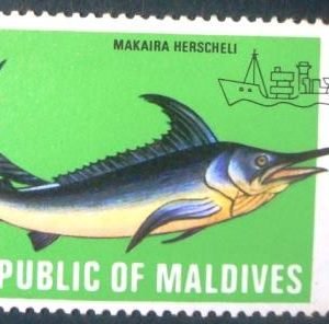 Selo postal Maldives 1973 Blue Martin