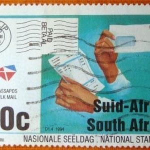 Selo postal comemoraivo Africa do sul 1994 - Stamp Day