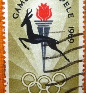 Selo postal comemorativo África do Sul 1969 S.A. Games