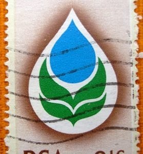 Selo postal da África do Sul de 1970 Water management year