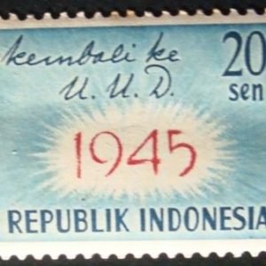 Selo postal comemorativo da Indonesia Readoption of 1945 Constitution 20