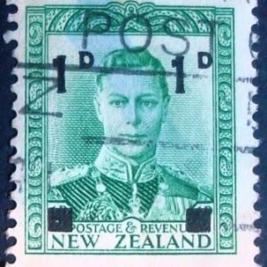 Selo postal definitivo da Nova Zelandia de 1941 - King George VI 1