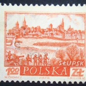 Selo postal definitivo da Polonia de 1960 Historic Towns