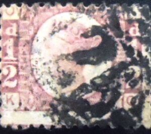 Selo postal do Reino Unido de 1870 Rainha Victoria ½ U