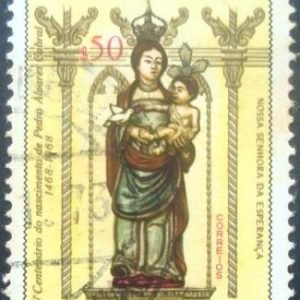 Selo postal de Angola de 1968 Our Lady of Hope