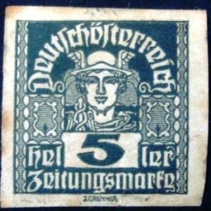 Selo postal da Áustria de 1920 Newspaper stamps 5