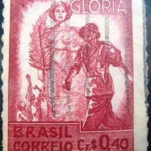 Selo postal Comemorativo emitido no Brasil em 1945 - C 199 U