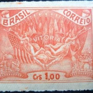 Selo postal Comemorativo emitido no Brasil em 1945 - C 200 N