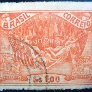 Selo postal Comemorativo emitido no Brasil em 1945 - C 200 U