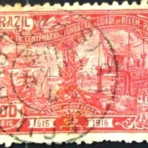 Selo postal comemortivo do Brasil de 1916 C 11