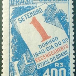 Selo postal comemorativo do Brasil de 1941 - C 158 N