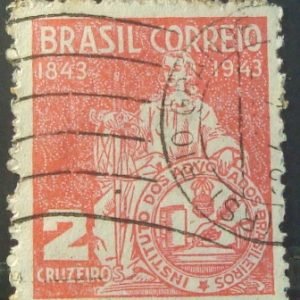 Selo postal comemorativo do Brasil de 1942 - C 184 U