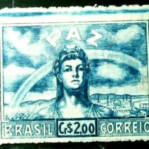 Selo postal Comemorativo do Brasil de 1945 - C 201 N