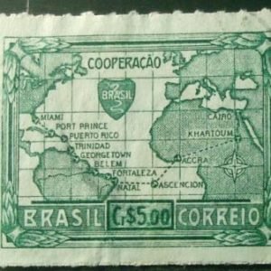 Selo postal Comemorativo do Brasil de 1945 - C 202 N