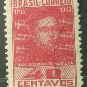 Selo postal de 1945 Francisco Manoel da Silva - C 204 U