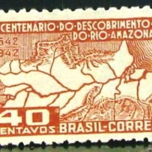 Selo postal de 1943 Rio Amazonas - C 178 N