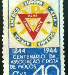 Selo postal de 1944 Centenário da ACM