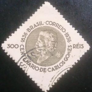 Selo postal comemorativo do Brasil de 1936 C 106 U