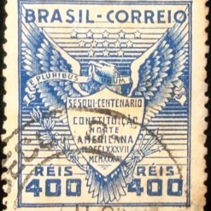 Selo postal comemorativo do Brasil de 1937 - C 126 U