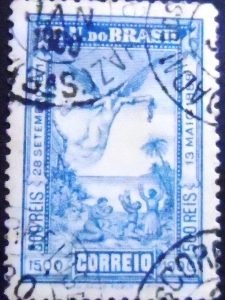 selo postal do Brasil de 1900 Abolição da Escravatura -C 3U