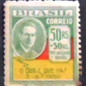 Selo postal do Brasil de 1931 Osvaldo Aranha