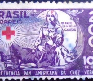 Selo postal comemorativo do Brasil de 1935 C 88 U