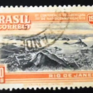 Selo postal comemorativo do Brasil de 1937 - C 116 U