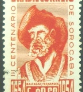 Selo postal Comemorativo do Brasil de 1954 - C 343 U