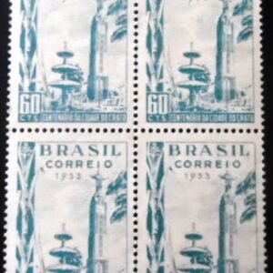 Quadra de selos postais do Brasil de 1953 Crato N QD