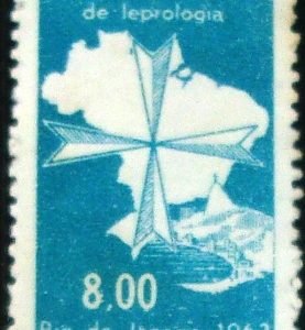Selo postal do Brasil de 1963 Hanseníase - C 498 U