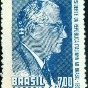 Selo postal do Brasil de 1958 Giovanni Gronchi - C 421 N