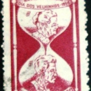 Selo postal do Brasil de 1958 Dia dos Velhinhos