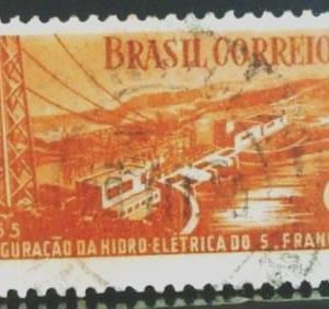 Selo postal comemorativo do Brasil de 1955 - C 356 U