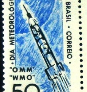 Selo postal do Brasil de 1967 Dia do Meteorógico - C 566 N