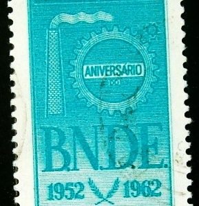 Selo postal do Brasil de 1962 BNDE - C 481 U