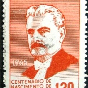 Selo postal do Brasil de 1965 Vital Brazil U