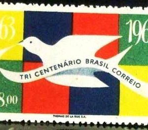 Selo postal do Brasil de 1963 Aniversário dos Correios - C 0484 N