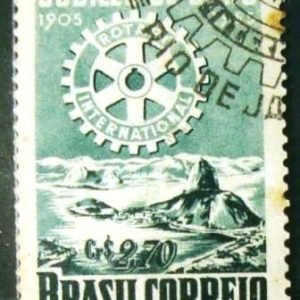 Selo postal do Brasil de 1955 Rotary MCC